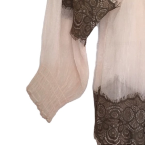 ANTHROPOLOGIE A’Reve Eyelash Lace Blouse, Small - Picture 4 of 7